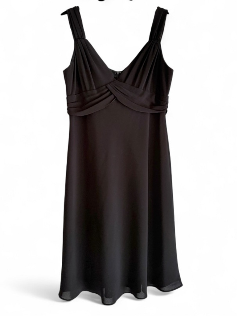 Jones New York Black Sleeveless Cross Front Cocktail Dress Size 12